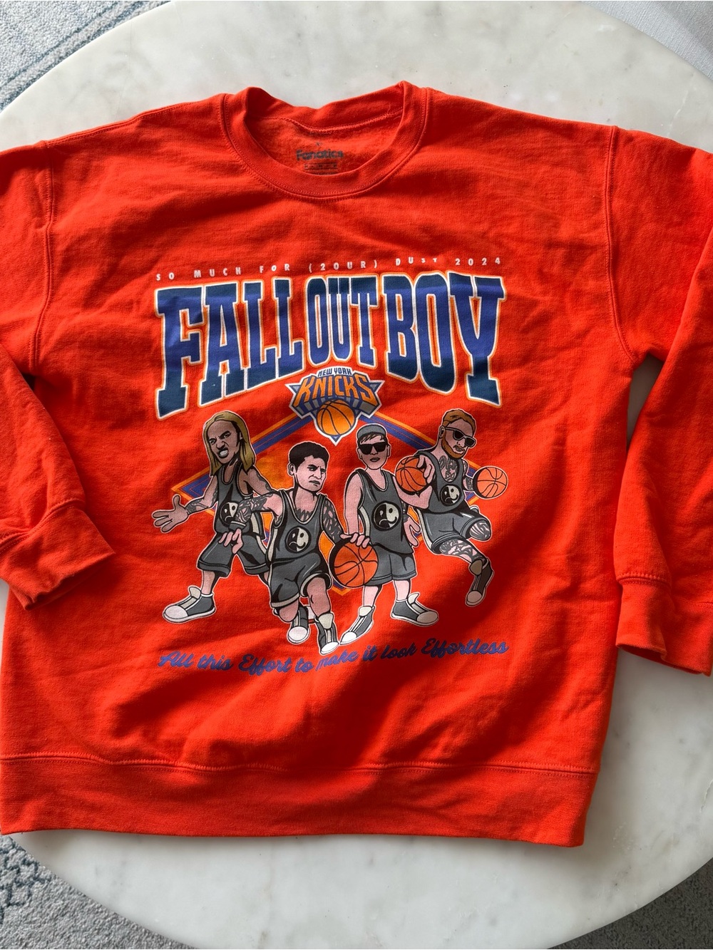 Fall Out Boy x Knicks Orange Graphic Sweatshirt
